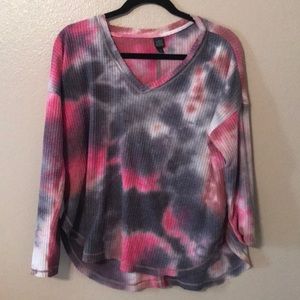 Tie die long sleeve